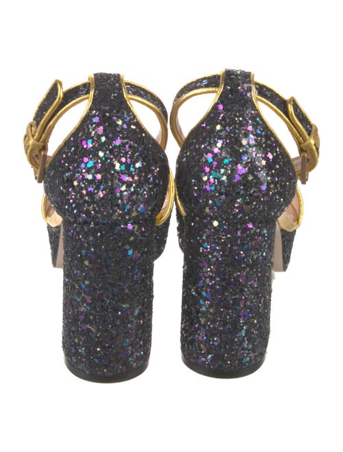 Gucci Bee Accent Glitter Sandals