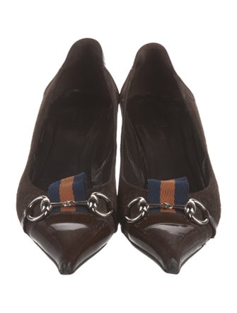 Gucci GG Logo Suede Pumps
