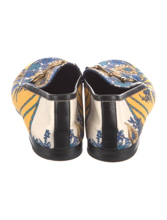 Gucci Horsebit Accent Printed Loafers