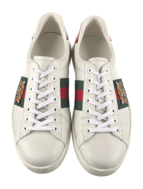 Gucci Web Accent Leather Sneakers