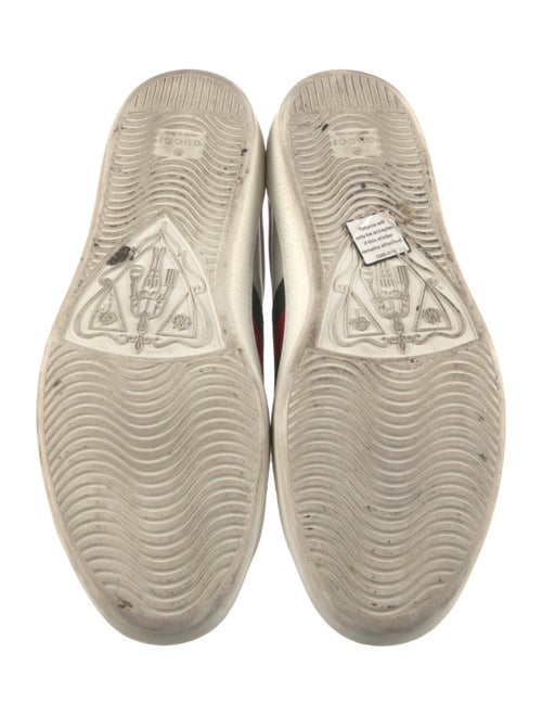 Gucci Web Accent Leather Sneakers
