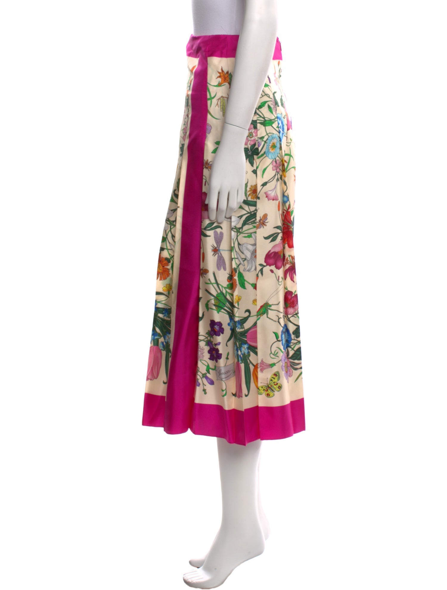 Gucci Silk Midi Length Skirt