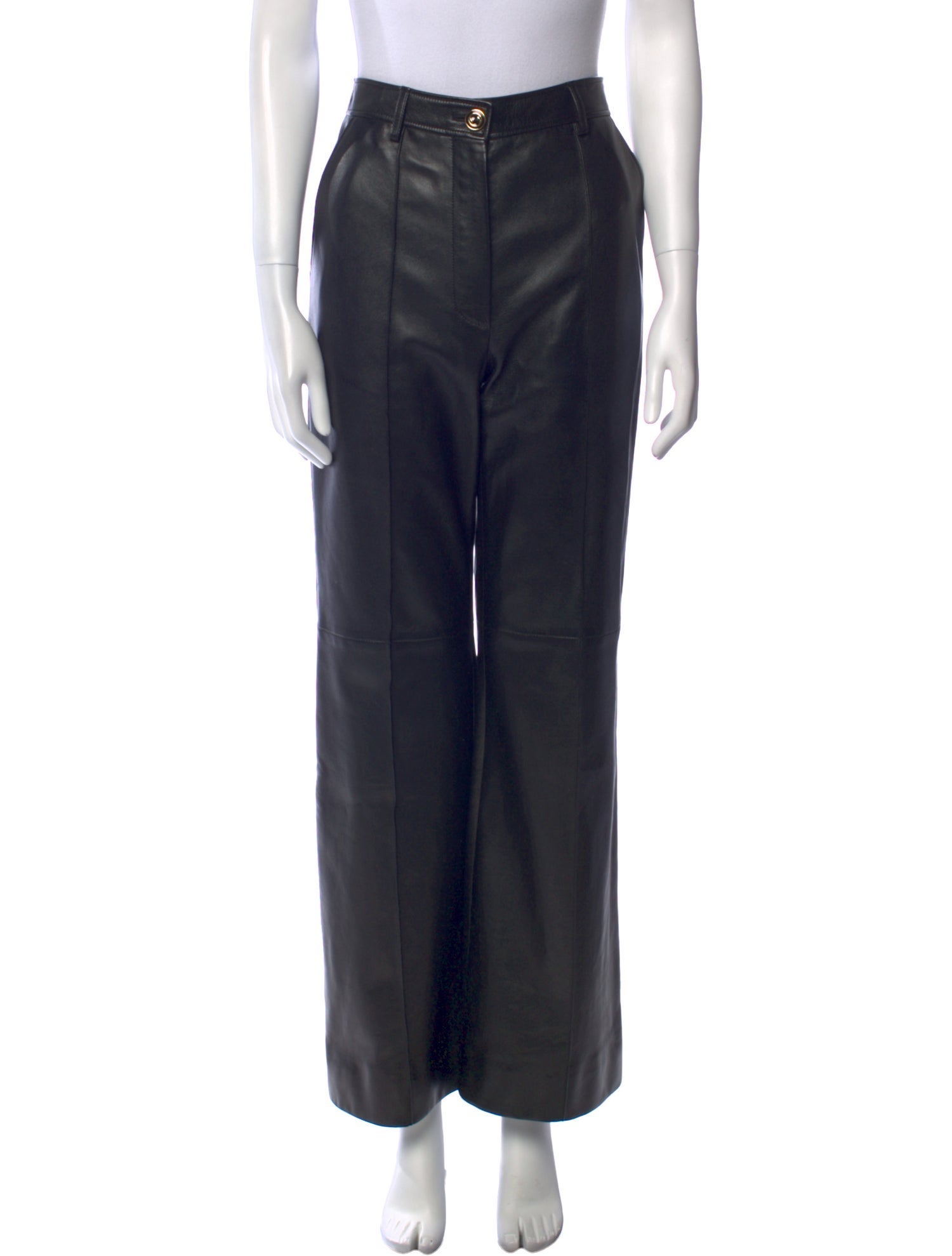 Gucci Leather Wide Leg Pants