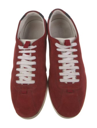 Gucci Suede Colorblock Pattern Sneakers