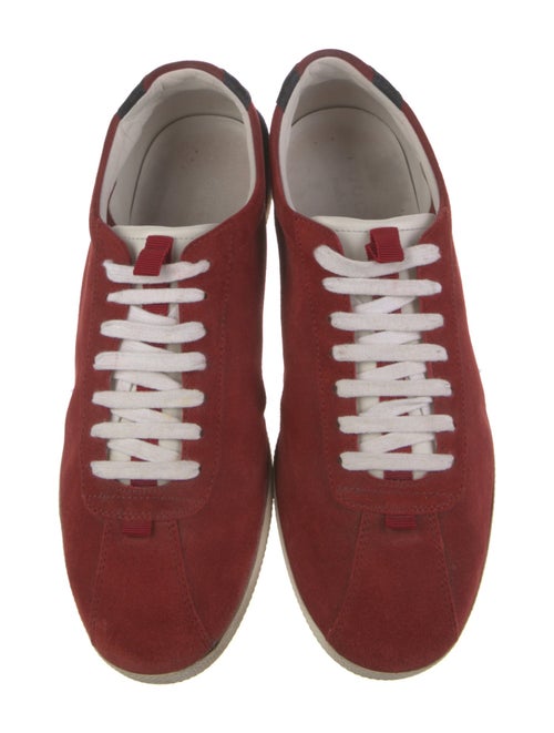 Gucci Suede Colorblock Pattern Sneakers