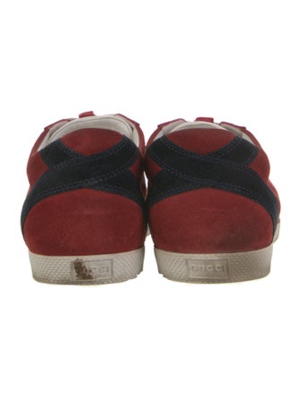 Gucci Suede Colorblock Pattern Sneakers