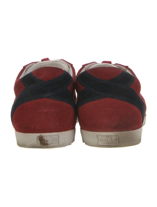 Gucci Suede Colorblock Pattern Sneakers