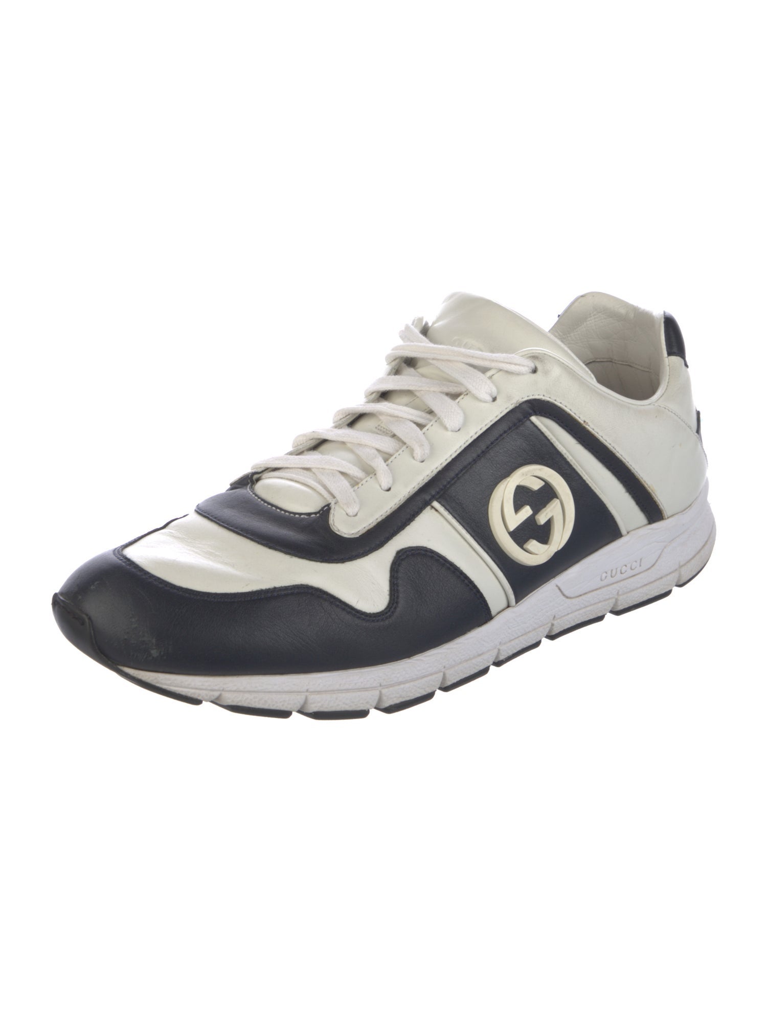 Gucci Interlocking G Logo Leather Sneakers