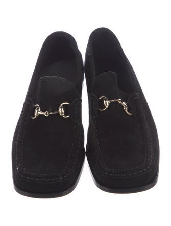Gucci Horsebit Accent Suede Loafers