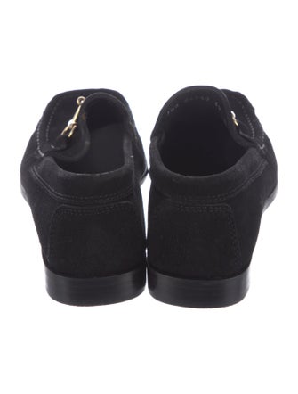 Gucci Horsebit Accent Suede Loafers