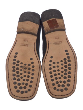 Gucci Horsebit Accent Suede Loafers