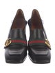 Gucci Web Accent Leather Pumps