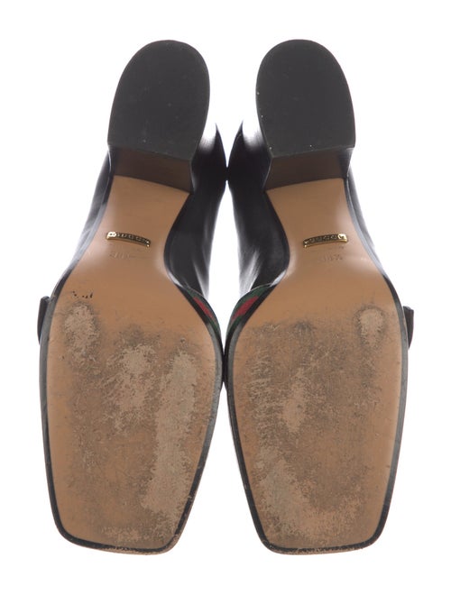 Gucci Web Accent Leather Pumps