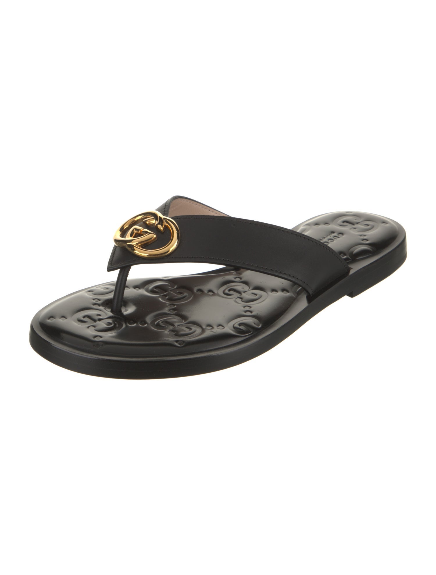 Gucci Leather Flip Flops