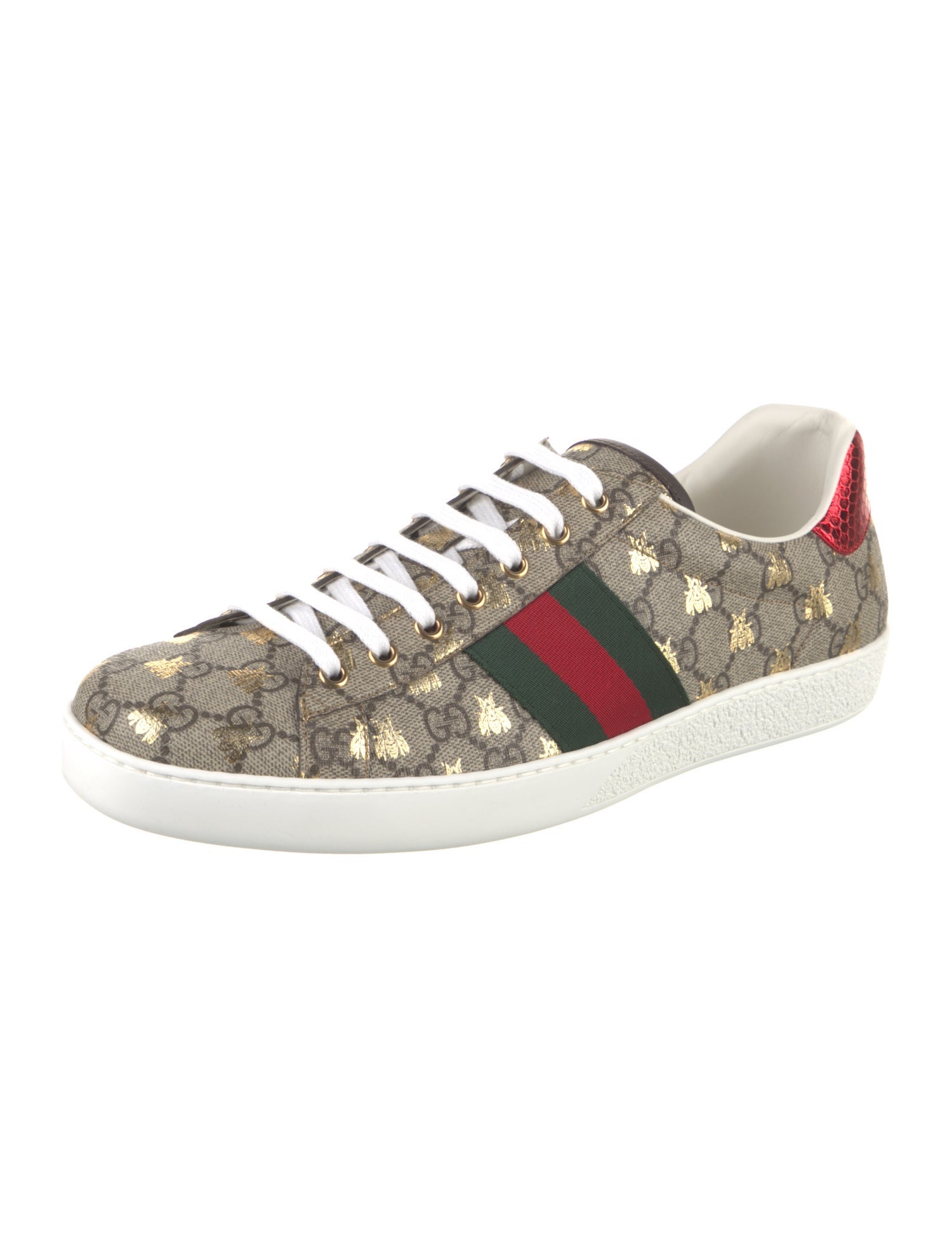 Gucci Leather Printed Sneakers