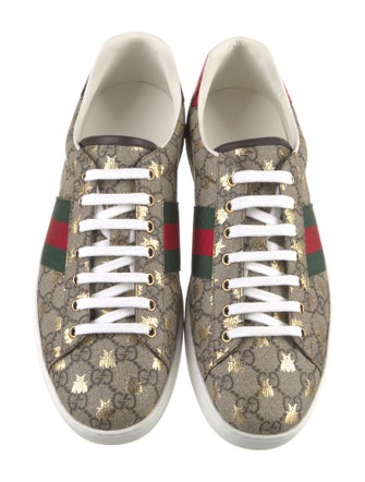 Gucci Leather Printed Sneakers