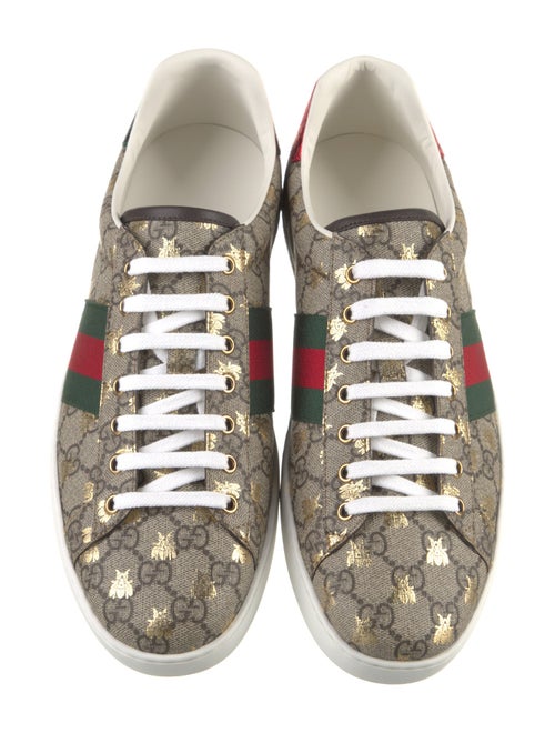 Gucci Leather Printed Sneakers
