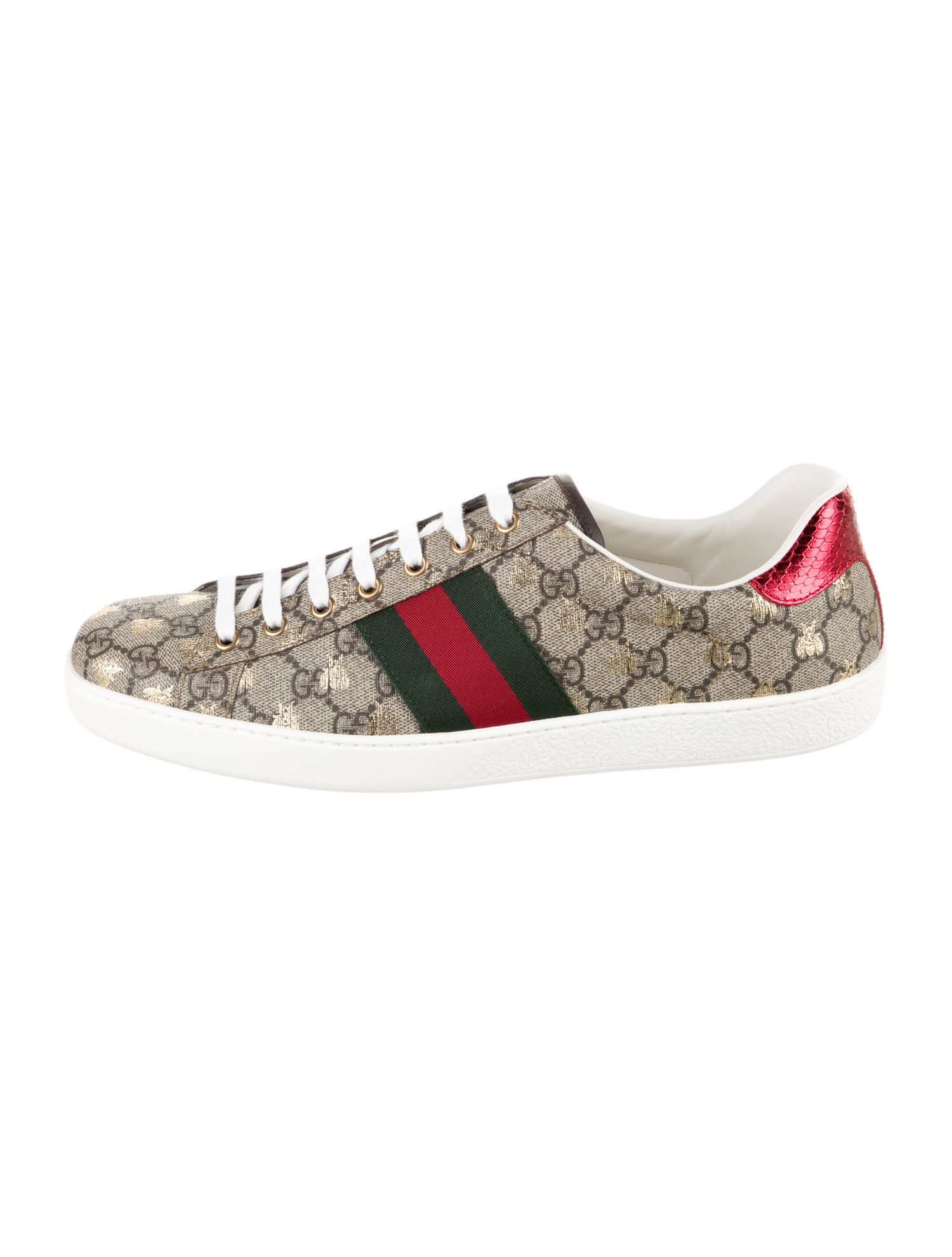 Gucci Leather Printed Sneakers