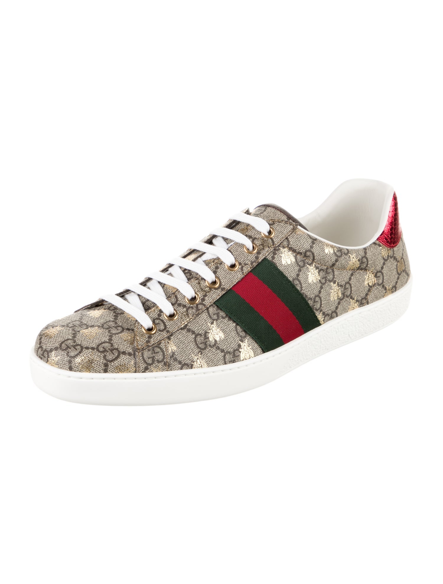 Gucci Leather Printed Sneakers