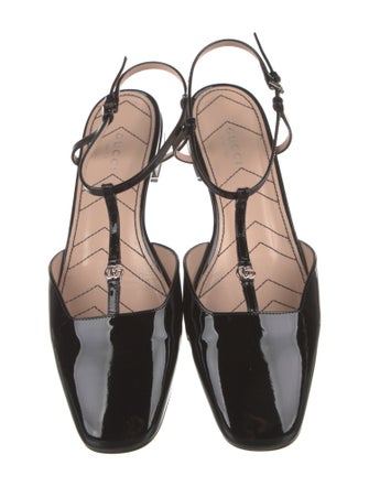 Gucci Patent Leather Slingback Flats