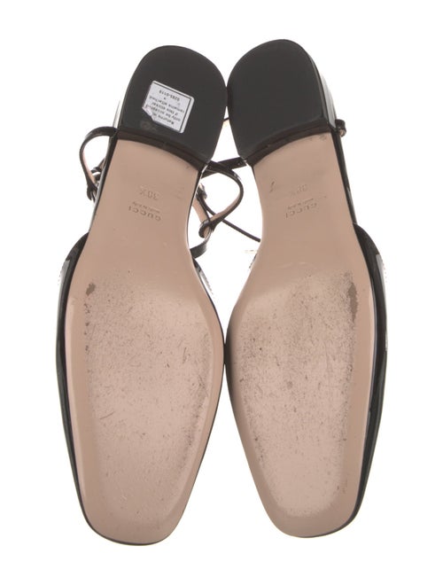 Gucci Patent Leather Slingback Flats