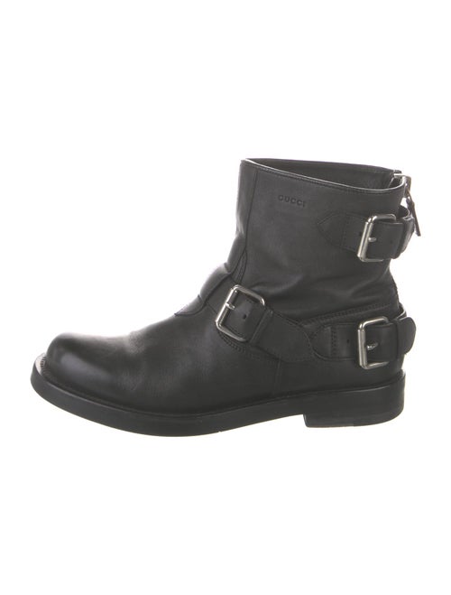 Gucci Leather Moto Boots