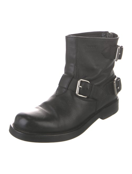 Gucci Leather Moto Boots