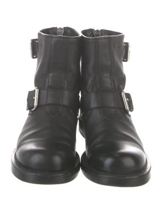 Gucci Leather Moto Boots