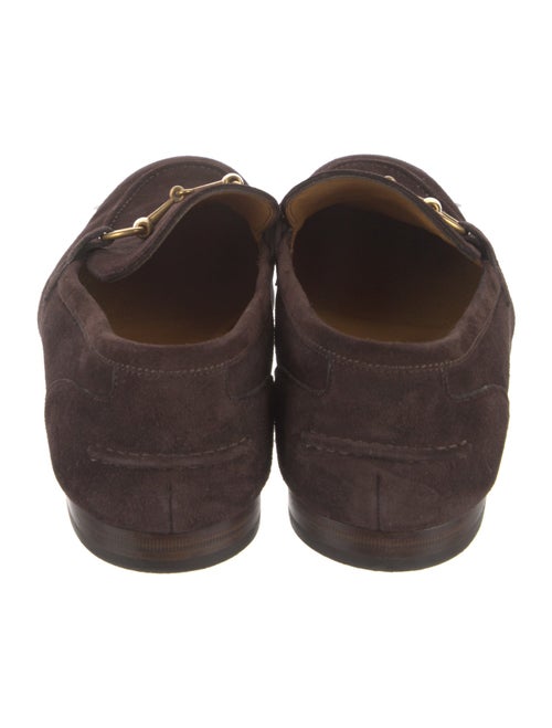 Gucci Web Accent Suede Loafers