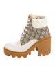 Gucci GG Supreme Leather Combat Boots