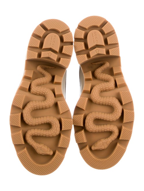 Gucci GG Supreme Leather Combat Boots