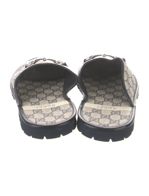 Gucci GG Supreme Leather Trim Embellishment Slippers
