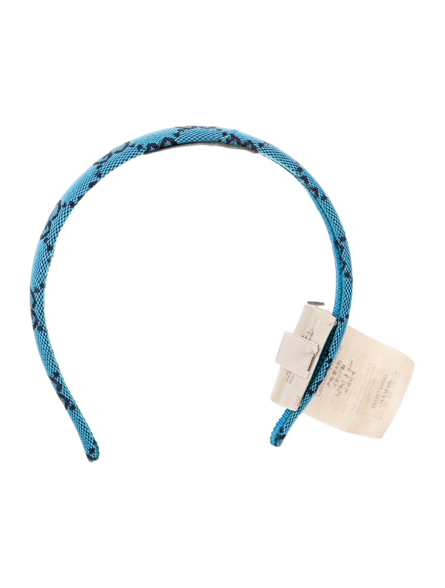 Gucci Blue Pattern Printed GG Canvas Headband