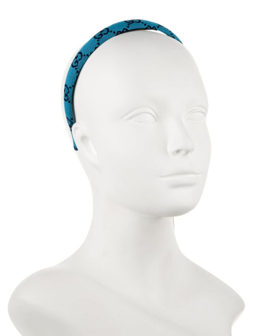 Gucci Blue Pattern Printed GG Canvas Headband