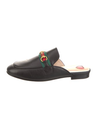 Gucci Web Accent Leather Mules