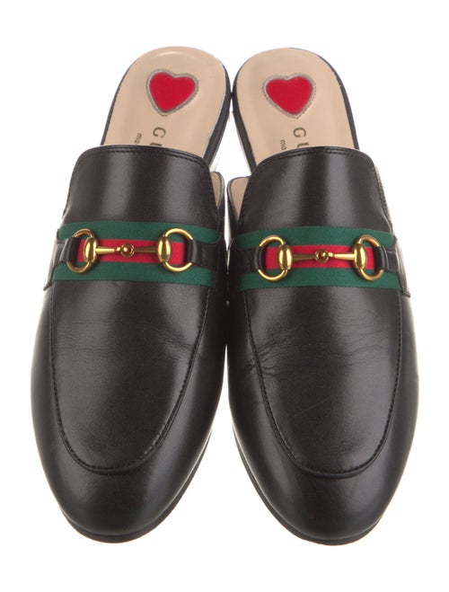 Gucci Web Accent Leather Mules