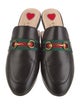 Gucci Web Accent Leather Mules