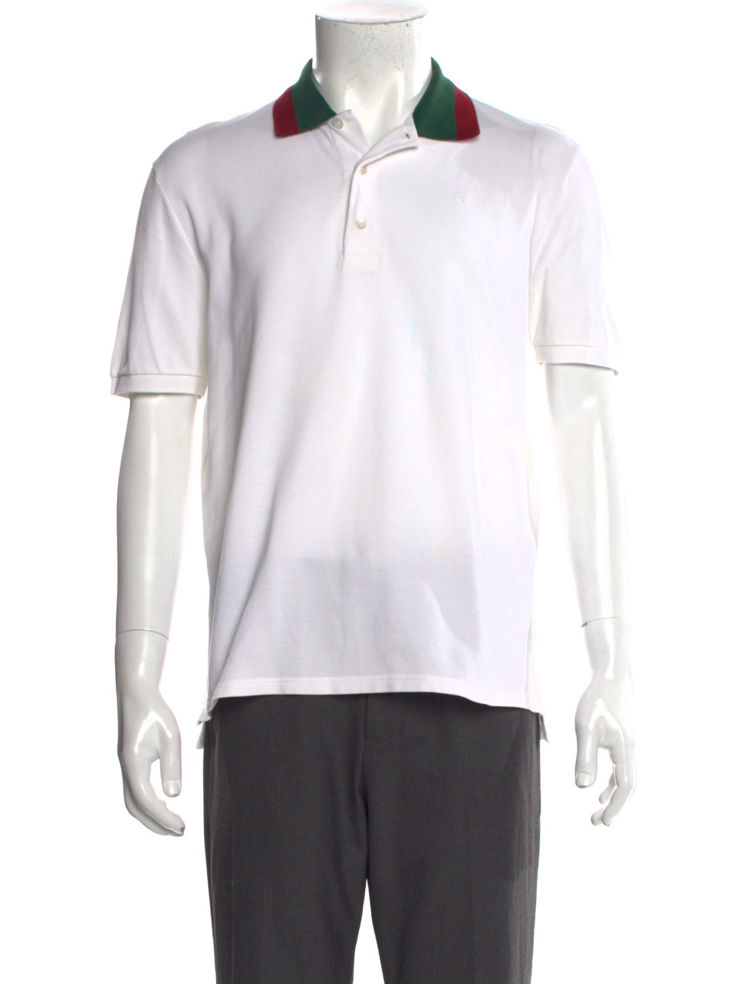 Gucci Web Accent Collar Polo Shirt