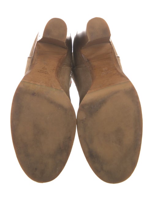 Gucci Web Accent Suede Western Boots