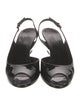 Gucci Interlocking G Logo Patent Leather Slingback Sandals