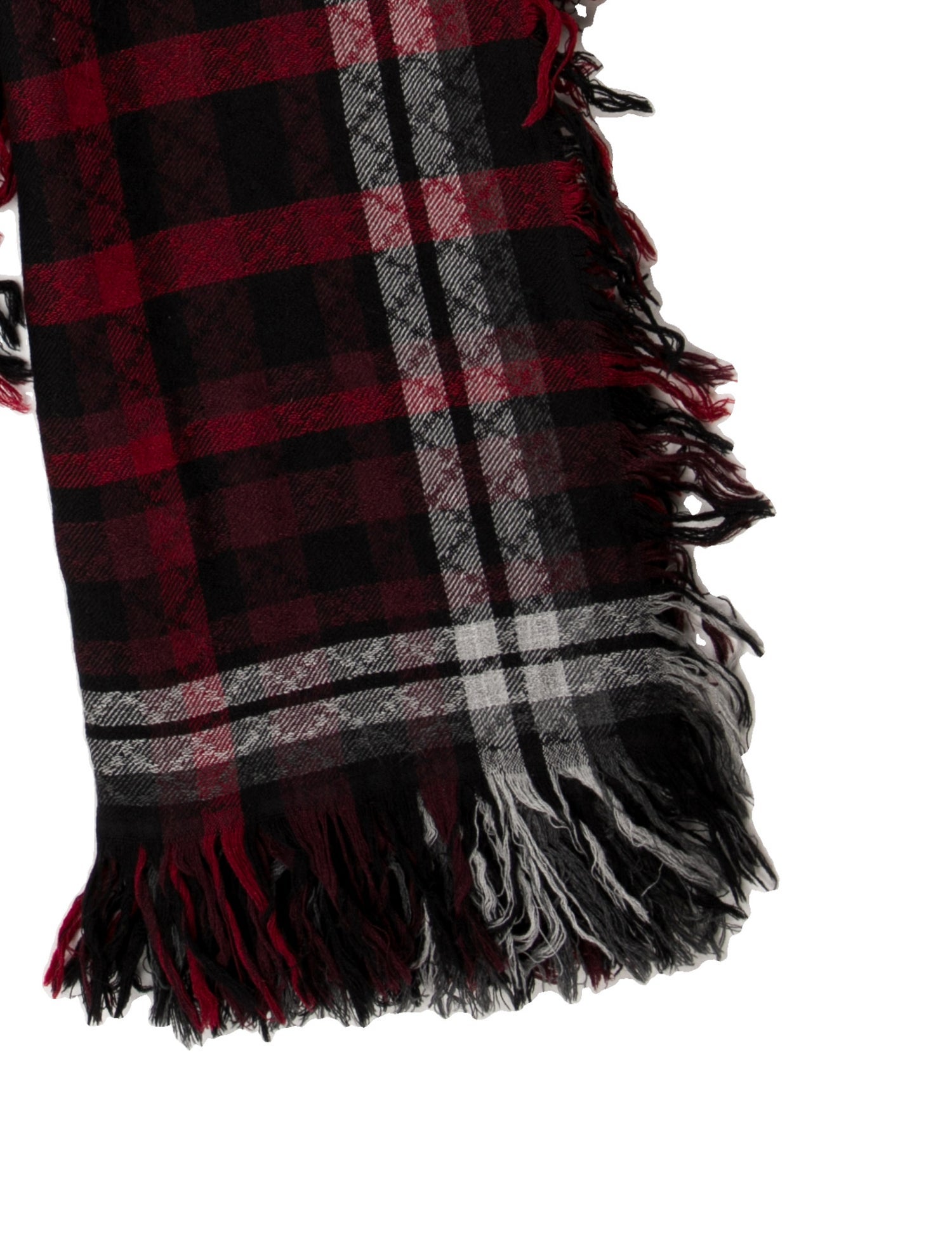 Gucci Wool Plaid Print Scarf