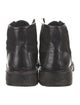 Gucci Canvas Leather Trim Embellishment Lace-Up Boots