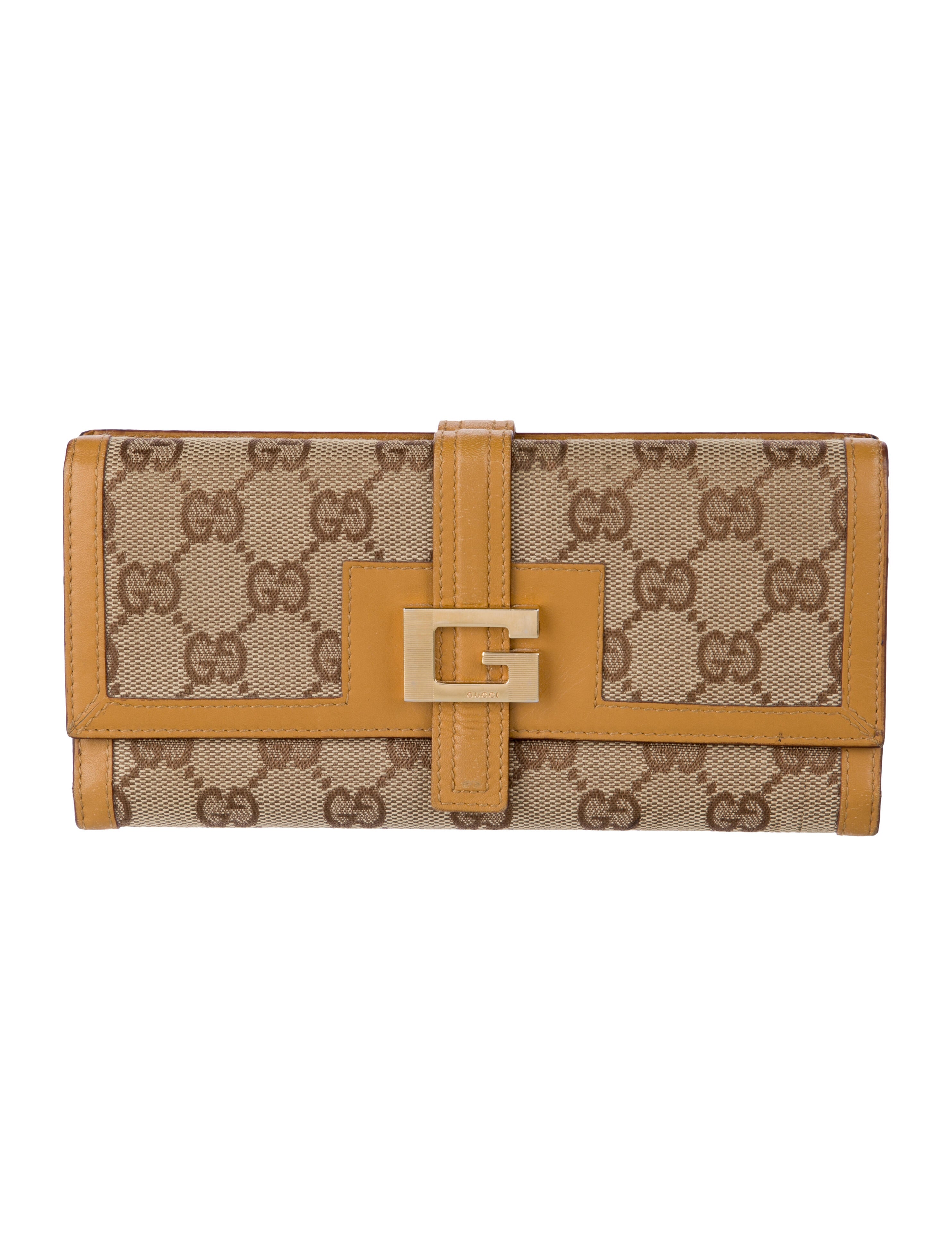 Gucci Vintage GG Canvas Continental Wallet