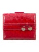 Gucci Microguccissima Pattern Patent Leather Compact Wallet