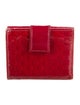 Gucci Microguccissima Pattern Patent Leather Compact Wallet