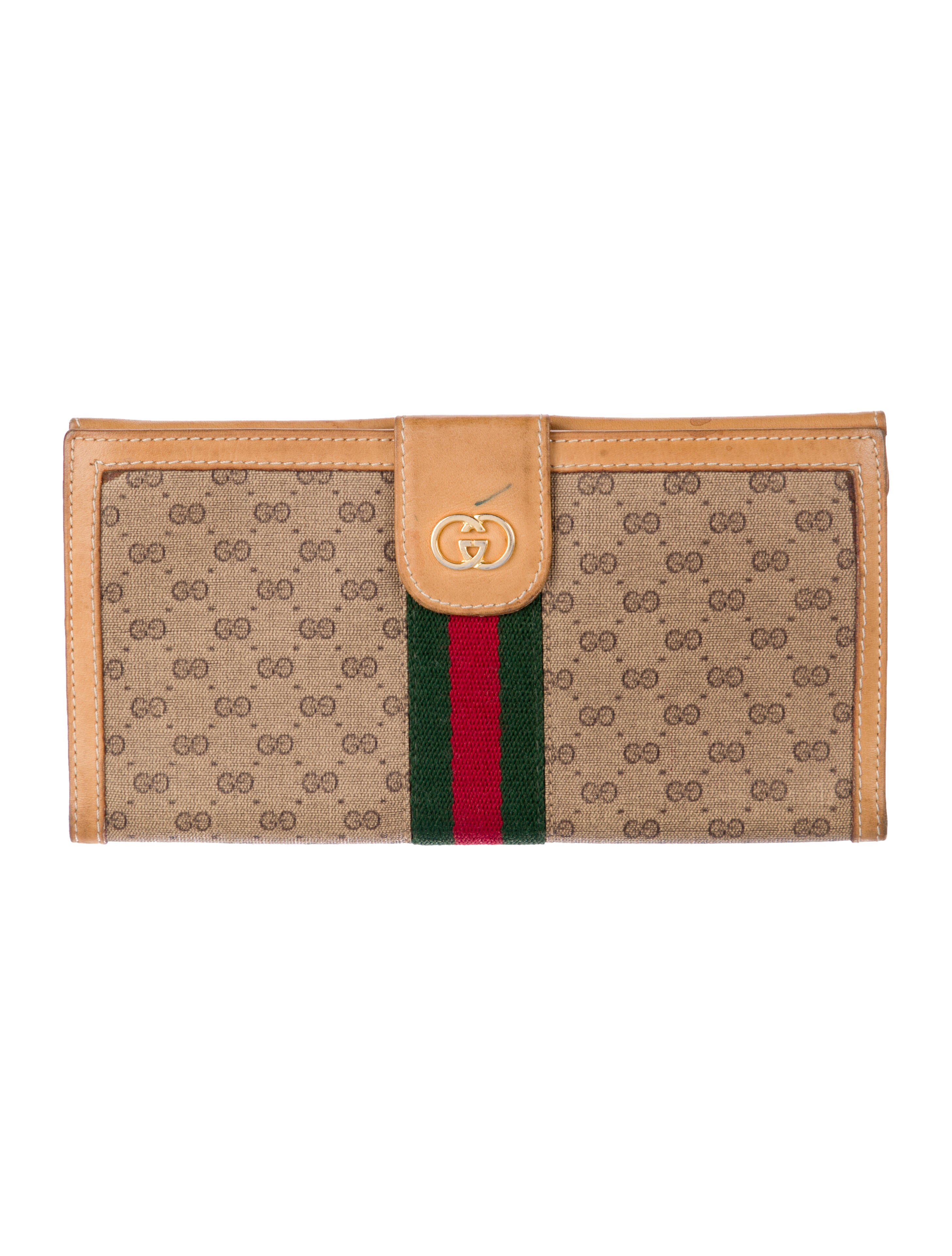 Gucci Vintage Web Accent Continental Wallet