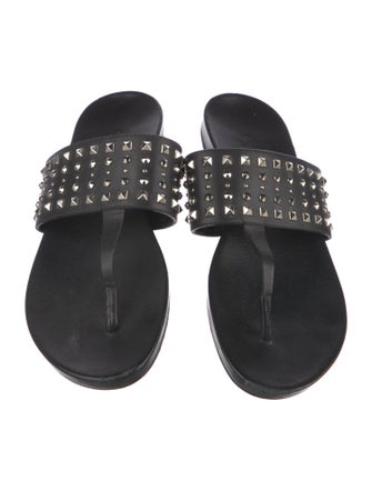 Gucci Leather Studded Accents Slides