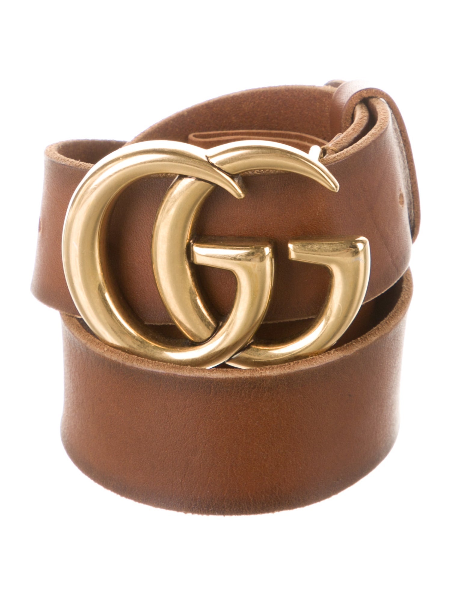 Gucci Double G Logo Leather Belt