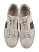 Gucci Web Accent Leather Sneakers