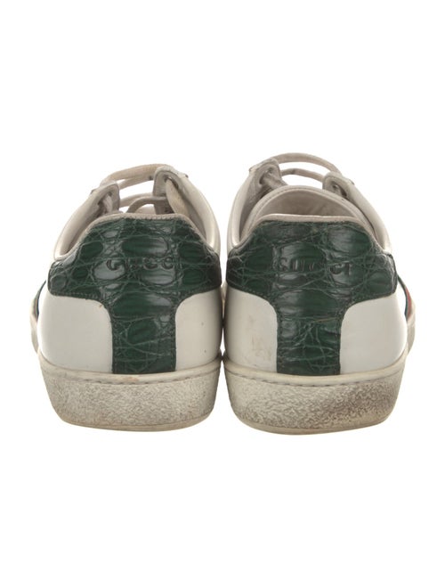 Gucci Web Accent Leather Sneakers